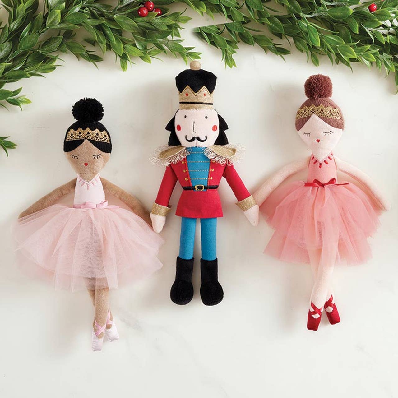 Plush Doll - Pink Ballerina: Wipe Clean with Damp Cloth / 70% Linen Cotton/30% Polyester/100% Poly Fill