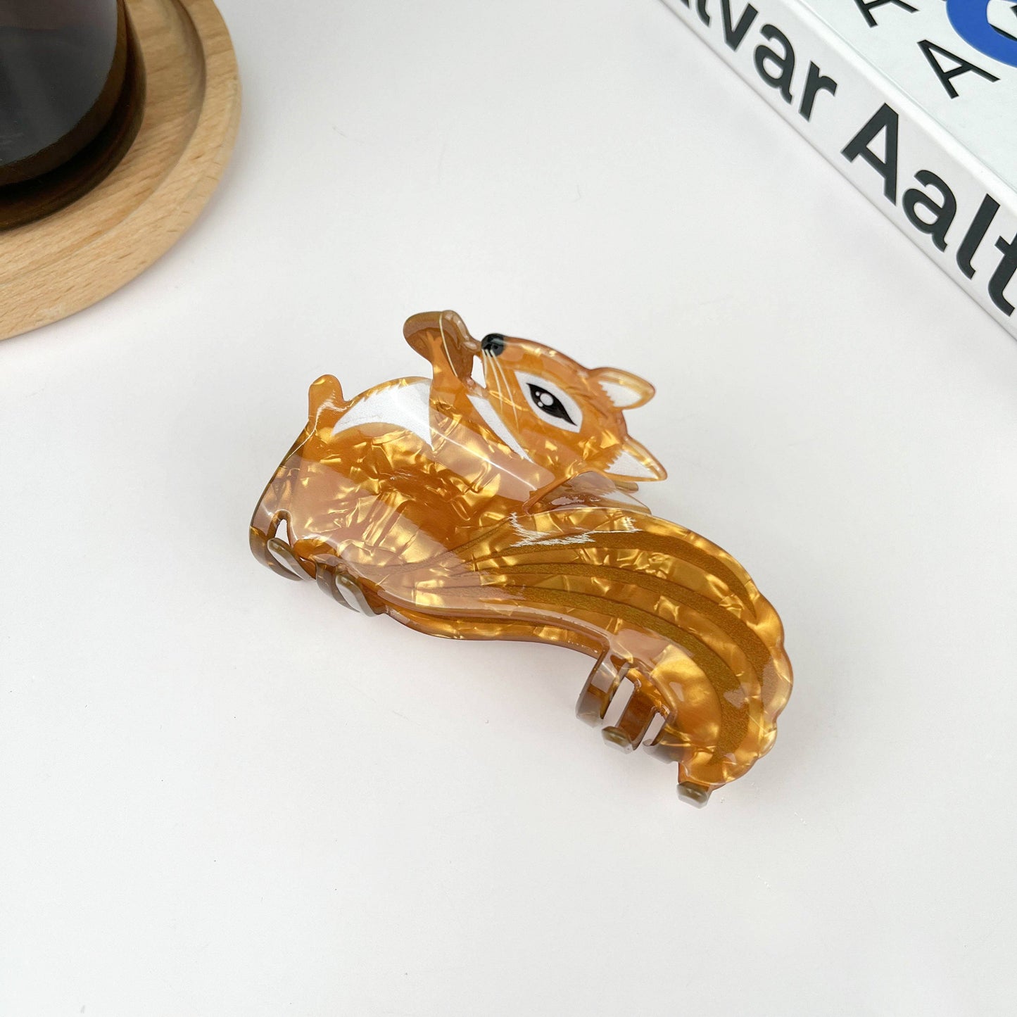 Squirrel Hair Claw,Cute Cat Hair Clip: Cat