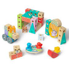 Melissa & Doug Blockables Town Play Set 73 pc