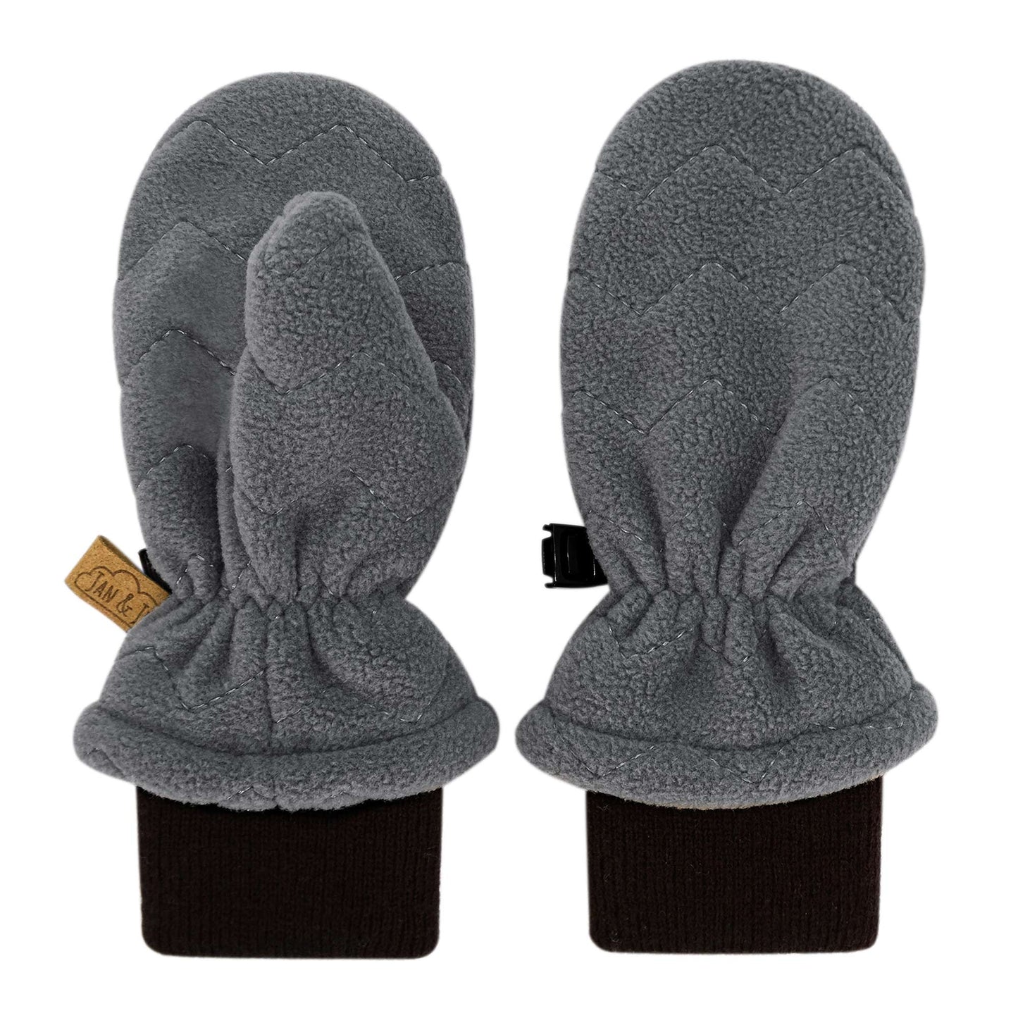 Jan & Jul -Fleece mittens Gray