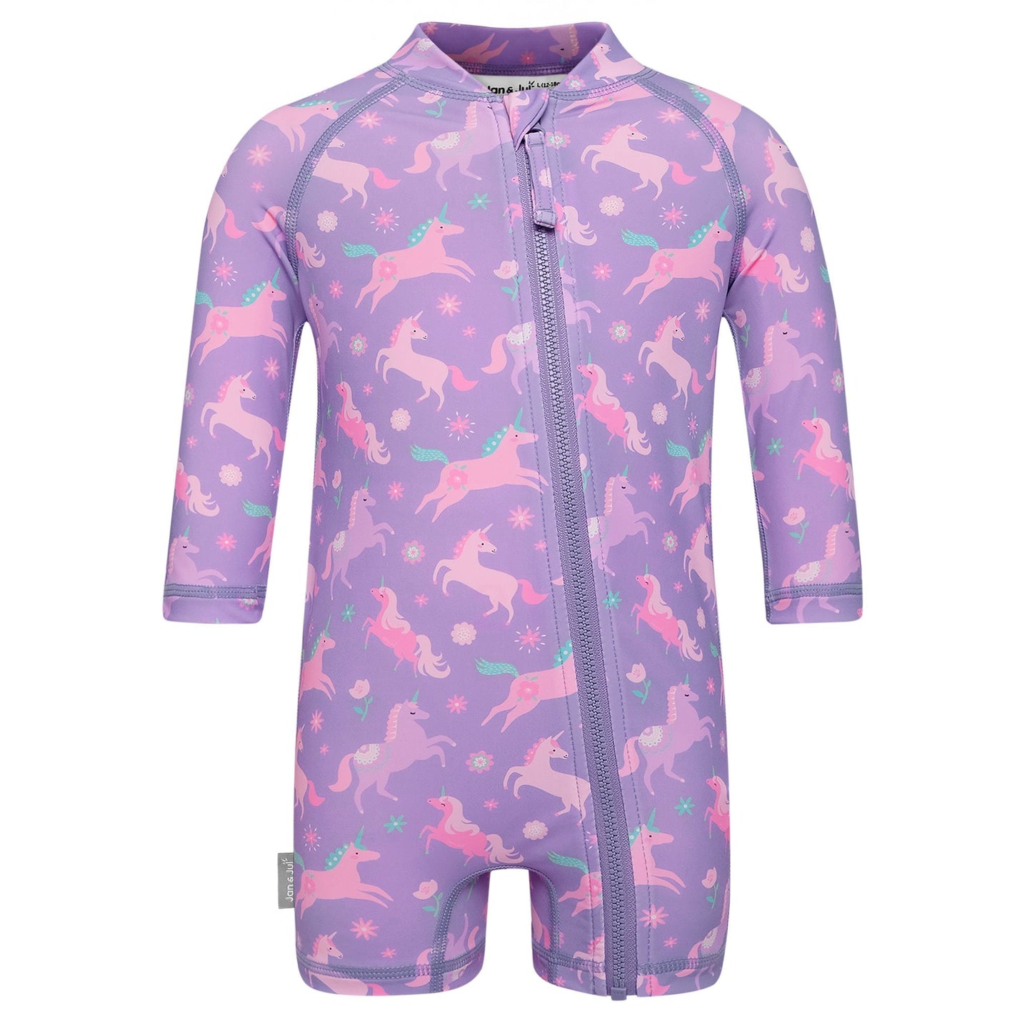 Jan & Jul Purple Unicorn UV 1 piece Jumpsuit Rashguard Swimsuit