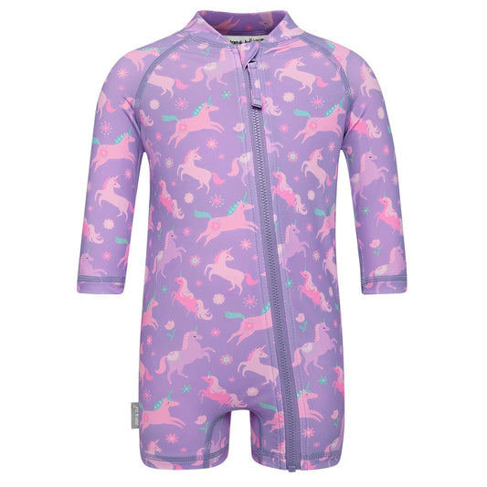 Jan & Jul Purple Unicorn UV 1 piece Jumpsuit Rashguard Swimsuit