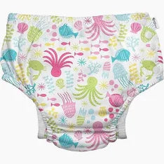 Sea Pals Ocean print Girl Print Snap Reusable Swim Diaper  6 months