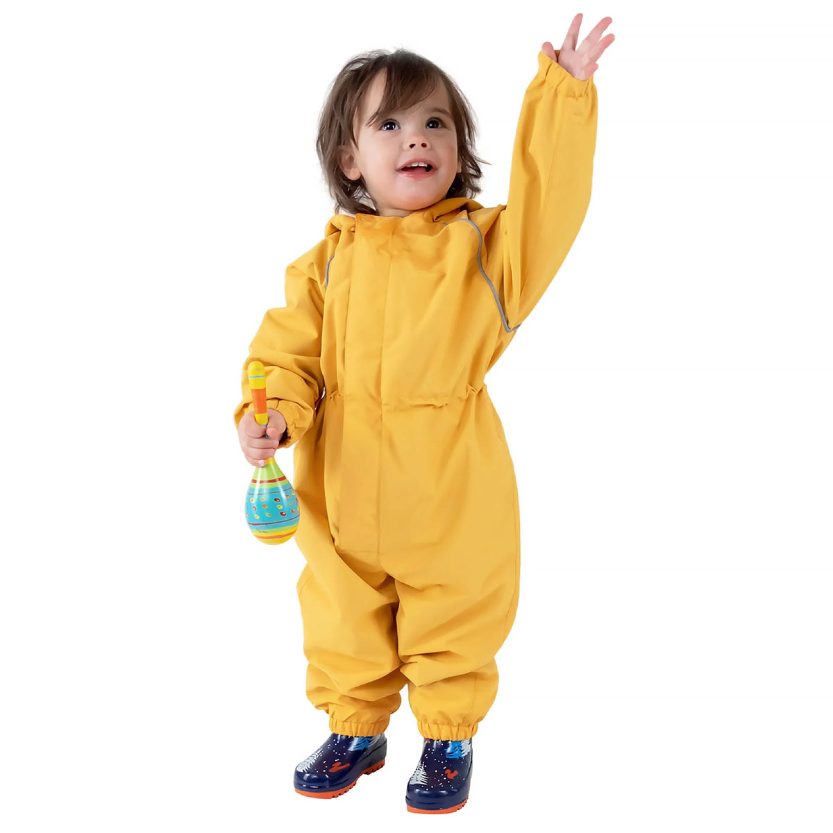 Jan & Jul Puddle-Dry Play Suit Rain Suit Thin Lined- Yellow