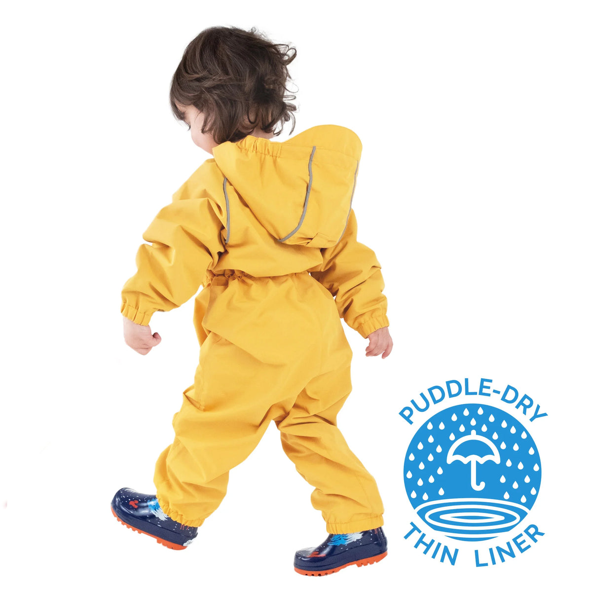 Jan & Jul Puddle-Dry Play Suit Rain Suit Thin Lined- Yellow