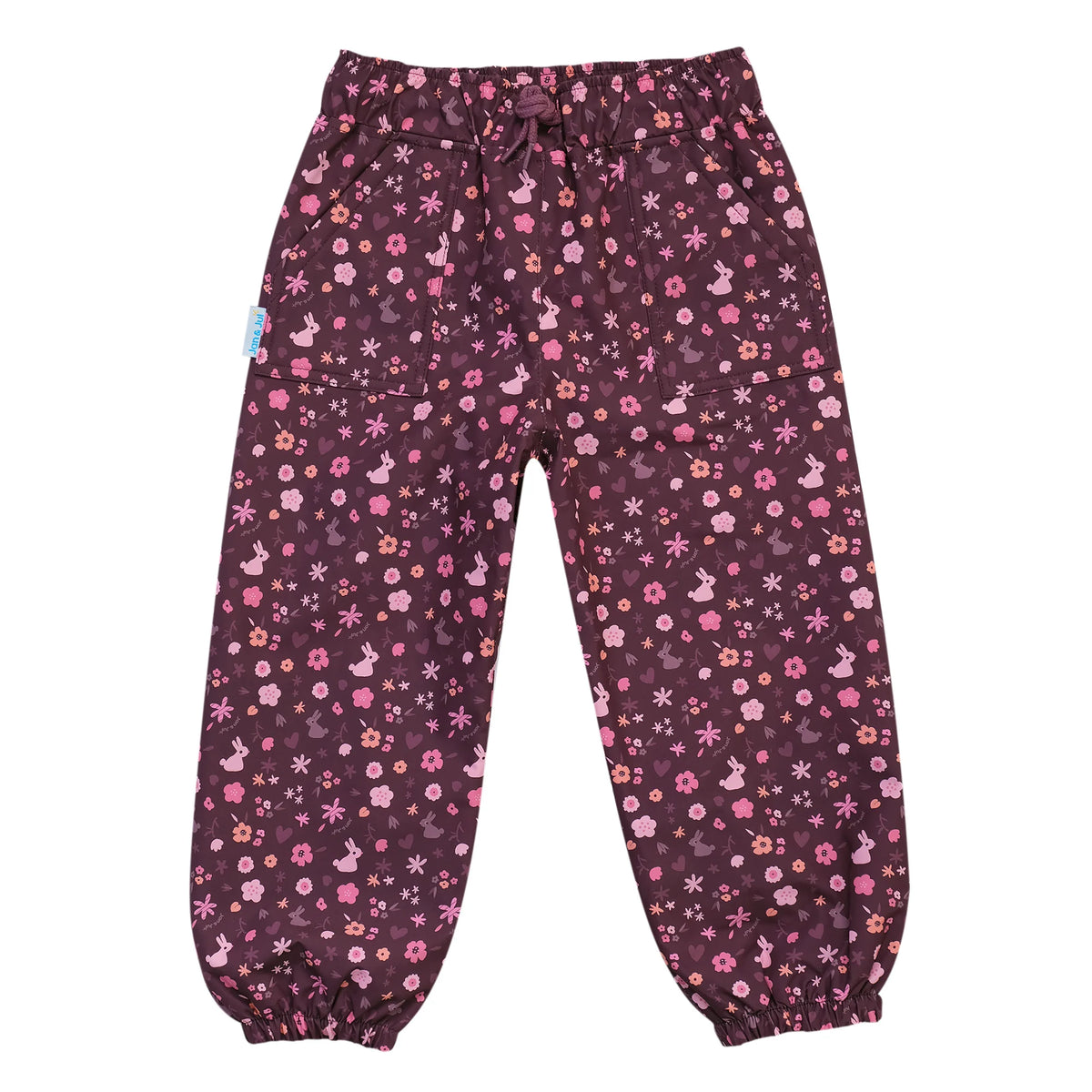 Jan & Jul - Rain Pants - Single Layer - Bunny Blooms