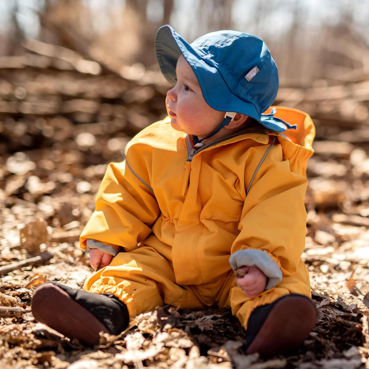 Jan & Jul Puddle-Dry Play Suit Rain Suit Thin Lined- Yellow