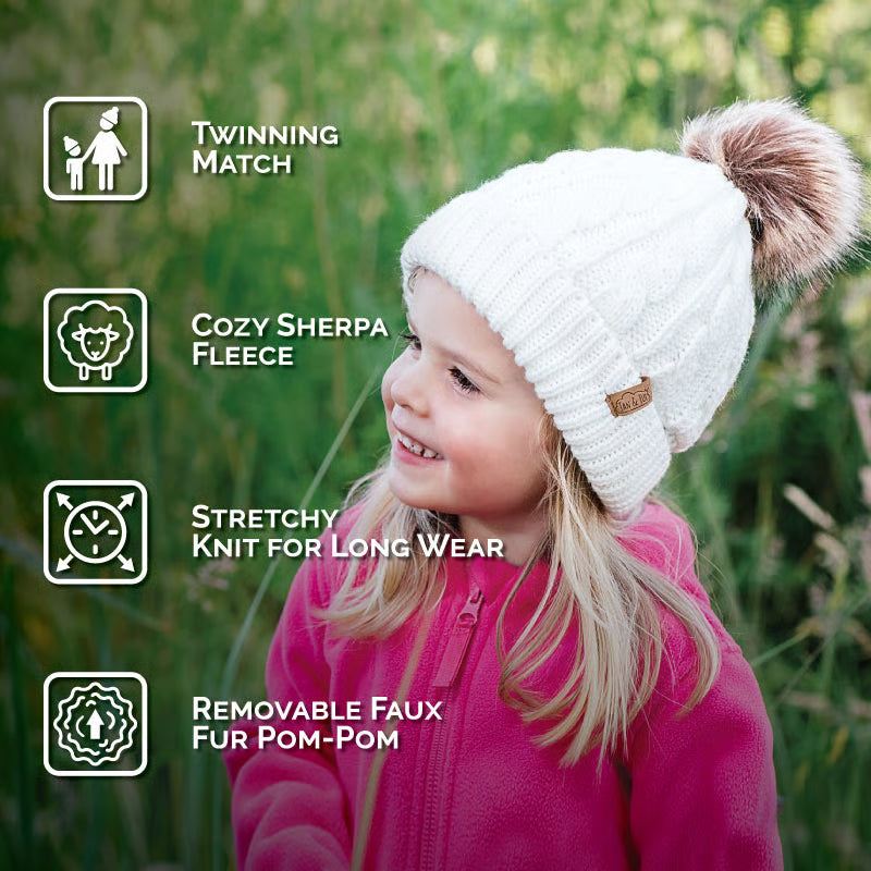 Jan & Jul - Cable Knit Beanie - Cream